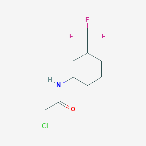 molecular formula C9H13ClF3NO B2588324 2-chloro-N-[3-(trifluoromethyl)cyclohexyl]acetamide CAS No. 99366-45-7