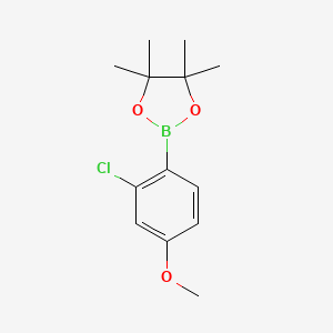 molecular formula C13H18BClO3 B2588326 2-氯-4-甲氧基苯硼酸二乙二醇酯 CAS No. 1416722-82-1