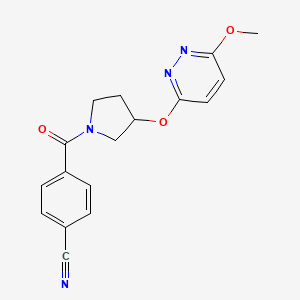 4-(3-((6-Methoxypyridazin-3-yl)oxy)pyrrolidine-1-carbonyl)benzonitrile