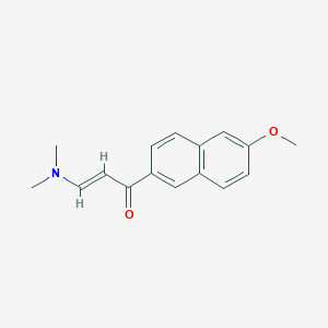 molecular formula C16H17NO2 B2588333 3-(Dimethylamino)-1-(6-methoxy-2-naphthyl)prop-2-en-1-one CAS No. 1477476-75-7