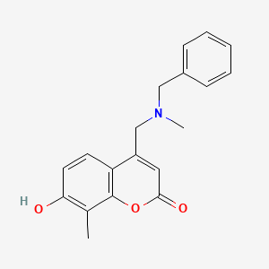 7-Hydroxy-8-methyl-4-[[methyl-(phenylmethyl)amino]methyl]-1-benzopyran-2-one