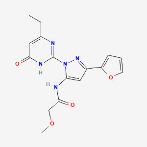 N-(1-(4-ethyl-6-oxo-1,6-dihydropyrimidin-2-yl)-3-(furan-2-yl)-1H-pyrazol-5-yl)-2-methoxyacetamide