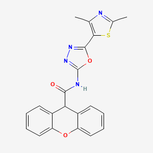 molecular formula C21H16N4O3S B2588341 N-(5-(2,4-dimethylthiazol-5-yl)-1,3,4-oxadiazol-2-yl)-9H-xanthene-9-carboxamide CAS No. 1251632-22-0