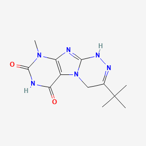 molecular formula C12H16N6O2 B2588347 3-(叔丁基)-9-甲基-7,9-二氢-[1,2,4]三嗪并[3,4-f]嘌呤-6,8(1H,4H)-二酮 CAS No. 898449-11-1