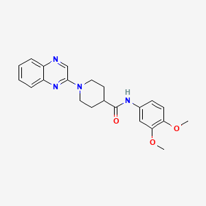 N-(3,4-dimethoxyphenyl)-1-(quinoxalin-2-yl)piperidine-4-carboxamide