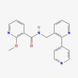molecular formula C18H16N4O2 B2588357 N-([2,4'-bipyridin]-3-ylmethyl)-2-methoxynicotinamide CAS No. 2034320-93-7