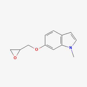 molecular formula C12H13NO2 B2588360 1-Methyl-6-(oxiran-2-ylmethoxy)indole CAS No. 2411287-51-7