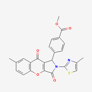 Methyl 4-(7-methyl-2-(4-methylthiazol-2-yl)-3,9-dioxo-1,2,3,9-tetrahydrochromeno[2,3-c]pyrrol-1-yl)benzoate