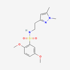 molecular formula C15H21N3O4S B2588366 N-(2-(1,5-dimethyl-1H-pyrazol-3-yl)ethyl)-2,5-dimethoxybenzenesulfonamide CAS No. 2034587-03-4