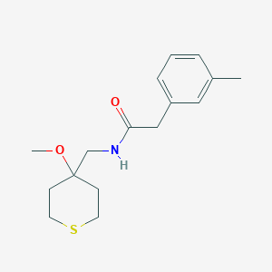 molecular formula C16H23NO2S B2588367 N-((4-methoxytetrahydro-2H-thiopyran-4-yl)methyl)-2-(m-tolyl)acetamide CAS No. 2034452-16-7
