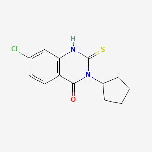 7-Chloro-3-cyclopentyl-2-sulfanyl-3,4-dihydroquinazolin-4-one