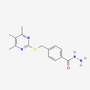 4-{[(Trimethylpyrimidin-2-yl)sulfanyl]methyl}benzohydrazide