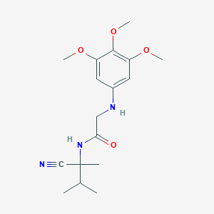 molecular formula C17H25N3O4 B2588377 N-(1-cyano-1,2-dimethylpropyl)-2-[(3,4,5-trimethoxyphenyl)amino]acetamide CAS No. 1280802-35-8