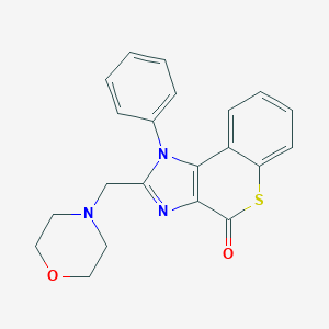 2-(Morpholinomethyl)-1-phenyl(1)benzothiopyrano(3,4-d)imidazol-4(1H)-one