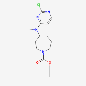 molecular formula C16H25ClN4O2 B2588403 Tert-butyl 4-[(2-chloropyrimidin-4-yl)-methylamino]azepane-1-carboxylate CAS No. 2378503-84-3