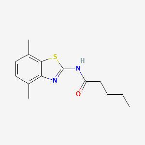 N-(4,7-dimethyl-1,3-benzothiazol-2-yl)pentanamide