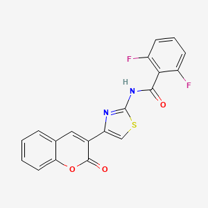 molecular formula C19H10F2N2O3S B2588423 2,6-difluoro-N-(4-(2-oxo-2H-chromen-3-yl)thiazol-2-yl)benzamide CAS No. 361168-01-6