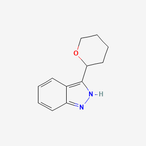 molecular formula C12H14N2O B2588426 3-(oxan-2-yl)-1H-indazole CAS No. 2251053-19-5