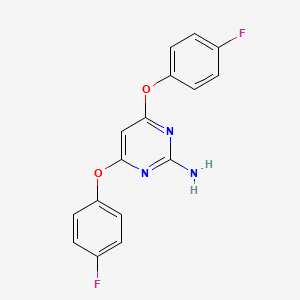 4,6-Bis(4-fluorophenoxy)pyrimidin-2-amine