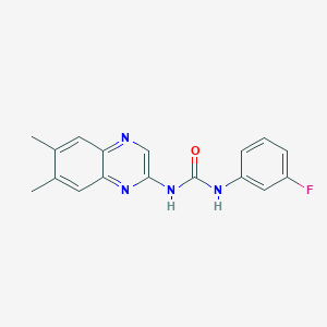 N-(6,7-dimethyl-2-quinoxalinyl)-N'-(3-fluorophenyl)urea