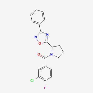 5-[1-(3-Chloro-4-fluorobenzoyl)pyrrolidin-2-yl]-3-phenyl-1,2,4-oxadiazole