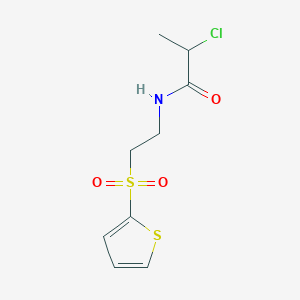 2-Chloro-N-(2-thiophen-2-ylsulfonylethyl)propanamide