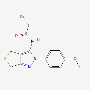 2-bromo-N-[2-(4-methoxyphenyl)-4,6-dihydrothieno[3,4-c]pyrazol-3-yl]acetamide