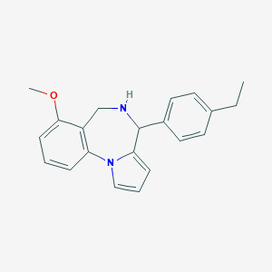 molecular formula C21H22N2O B258846 4-(4-ethylphenyl)-7-methoxy-5,6-dihydro-4H-pyrrolo[1,2-a][1,4]benzodiazepine 