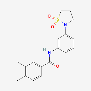 N-(3-(1,1-dioxidoisothiazolidin-2-yl)phenyl)-3,4-dimethylbenzamide