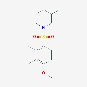 molecular formula C15H23NO3S B2588467 1-(4-Methoxy-2,3-dimethylbenzenesulfonyl)-3-methylpiperidine CAS No. 799259-04-4