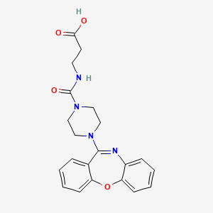 molecular formula C21H22N4O4 B2588470 3-[(4-Benzo[b][1,4]benzoxazepin-6-ylpiperazine-1-carbonyl)amino]propanoic acid CAS No. 903200-52-2