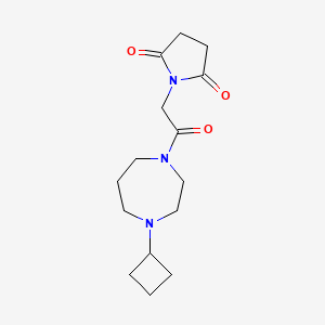 molecular formula C15H23N3O3 B2588471 1-(2-(4-环丁基-1,4-二氮杂环戊-1-基)-2-氧代乙基)吡咯烷-2,5-二酮 CAS No. 2320601-00-9