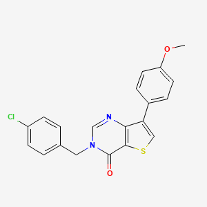 3-(4-chlorobenzyl)-7-(4-methoxyphenyl)thieno[3,2-d]pyrimidin-4(3H)-one