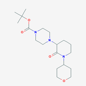 Tert-butyl 4-[1-(oxan-4-yl)-2-oxopiperidin-3-yl]piperazine-1-carboxylate