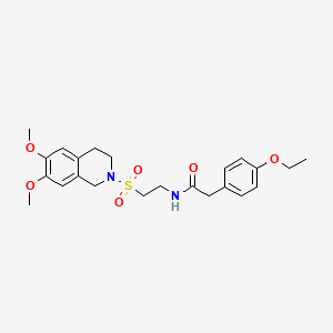 N-(2-((6,7-dimethoxy-3,4-dihydroisoquinolin-2(1H)-yl)sulfonyl)ethyl)-2-(4-ethoxyphenyl)acetamide