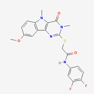 molecular formula C21H18F2N4O3S B2588486 2-[4-(2-{1-[(3,5-Dimethylisoxazol-4-yl)sulfonyl]piperidin-4-yl}propanoyl)piperazin-1-yl]pyrimidine CAS No. 1112435-96-7