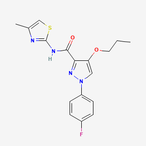 1-(4-fluorophenyl)-N-(4-methylthiazol-2-yl)-4-propoxy-1H-pyrazole-3-carboxamide