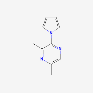 molecular formula C10H11N3 B2588504 3,5-dimethyl-2-(1H-pyrrol-1-yl)pyrazine CAS No. 14099-81-1; 239081-20-0