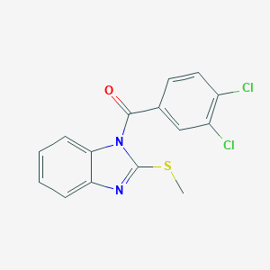 molecular formula C15H10Cl2N2OS B258851 1-(3,4-dichlorobenzoyl)-2-(methylsulfanyl)-1H-benzimidazole 