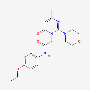 molecular formula C19H24N4O4 B2588515 N-(4-乙氧基苯基)-2-(4-甲基-2-吗啉-4-基-6-氧代嘧啶-1(6H)-基)乙酰胺 CAS No. 1251621-63-2
