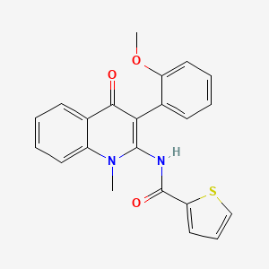 molecular formula C22H18N2O3S B2588542 N-[3-(2-methoxyphenyl)-1-methyl-4-oxo-1,4-dihydroquinolin-2-yl]thiophene-2-carboxamide CAS No. 883960-22-3
