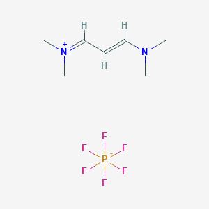 molecular formula C7H15F6N2P B2588547 N-[3-(二甲氨基)亚丙基]-N-甲基甲氨甲鎓六氟磷酸盐 CAS No. 188826-61-1
