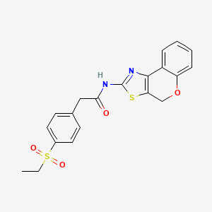 molecular formula C20H18N2O4S2 B2588552 N-(4H-chromeno[4,3-d]thiazol-2-yl)-2-(4-(ethylsulfonyl)phenyl)acetamide CAS No. 941972-28-7