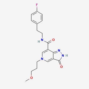 molecular formula C19H21FN4O3 B2588557 N-(4-fluorophenethyl)-5-(3-methoxypropyl)-3-oxo-3,5-dihydro-2H-pyrazolo[4,3-c]pyridine-7-carboxamide CAS No. 1219906-30-5