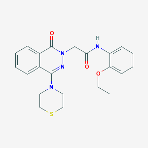 molecular formula C22H24N4O3S B2588564 N-(4-methoxybenzyl)-2-[8-[4-(4-methylphenyl)piperazin-1-yl]-3-oxo[1,2,4]triazolo[4,3-a]pyrazin-2(3H)-yl]acetamide CAS No. 1251626-50-2