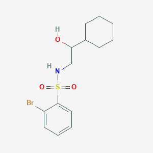 molecular formula C14H20BrNO3S B2588567 2-溴-N-(2-环己基-2-羟乙基)苯磺酰胺 CAS No. 1795483-98-5