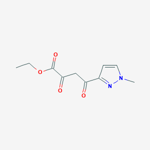 molecular formula C10H12N2O4 B2588572 Ethyl 4-(1-methylpyrazol-3-yl)-2,4-dioxobutanoate CAS No. 1694370-41-6