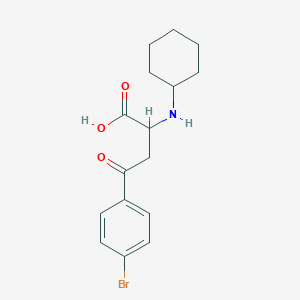 molecular formula C16H20BrNO3 B2588575 4-(4-Bromophenyl)-2-(cyclohexylamino)-4-oxobutanoic acid CAS No. 1031263-33-8