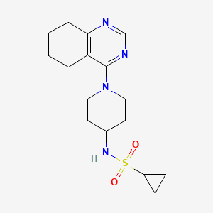 molecular formula C16H24N4O2S B2588581 N-(1-(5,6,7,8-tetrahydroquinazolin-4-yl)piperidin-4-yl)cyclopropanesulfonamide CAS No. 2034346-70-6