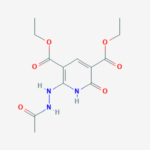 molecular formula C13H17N3O6 B2588590 Diethyl 6-(2-acetylhydrazino)-2-oxo-1,2-dihydro-3,5-pyridinedicarboxylate CAS No. 146255-47-2
